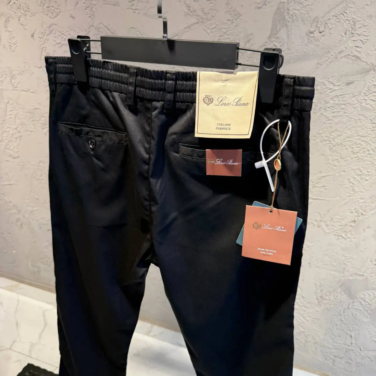 Loro Piana Siyah Bağlamalı İthal Jogger