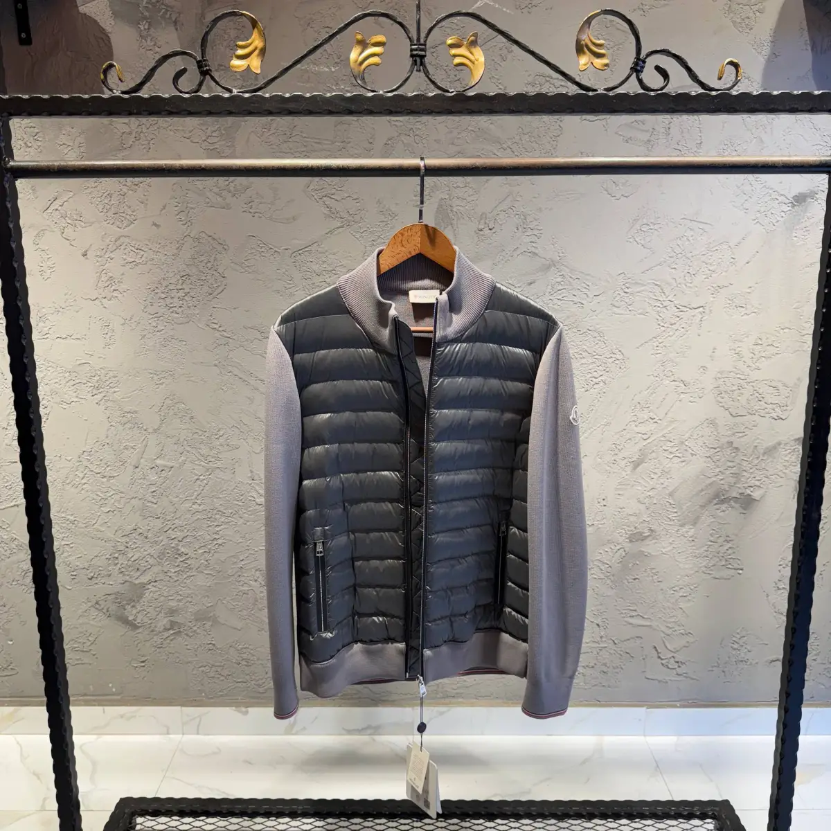 Moncler Detaylı Çelik Örme Ceket
