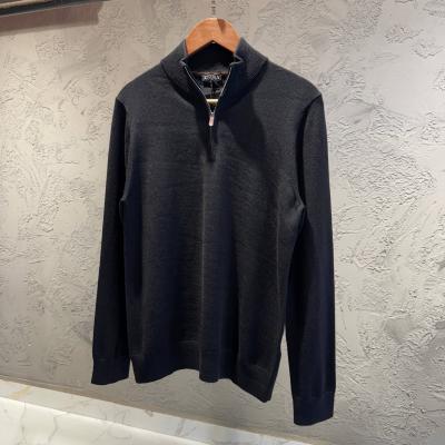 Zegna Siyah Fermuar Detaylı Kazak