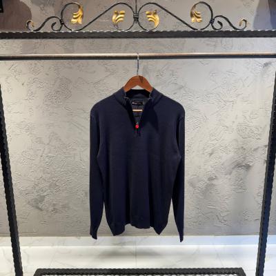 Zegna Siyah Fermuar Detaylı Kazak