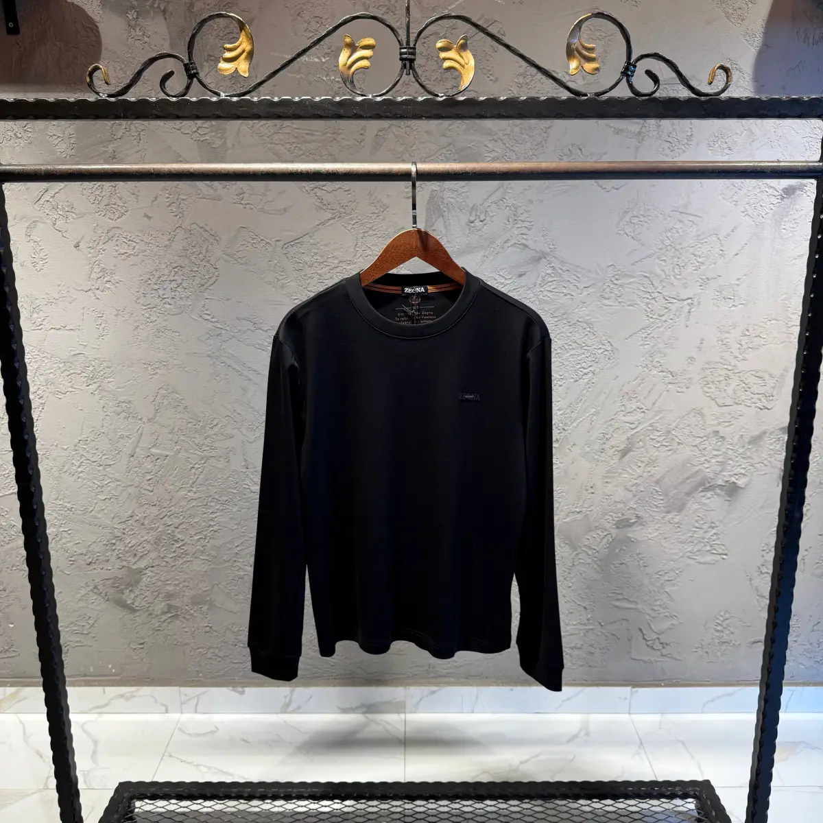 Zegna Siyah İthal İnce SweatShirt