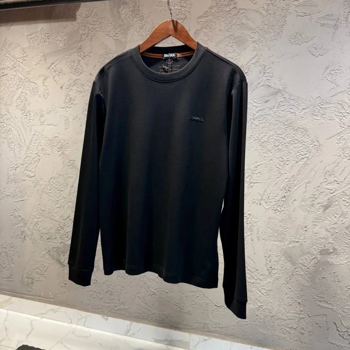 Zegna Siyah İthal İnce SweatShirt