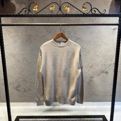Moncler Krem Logo Detaylı Yün Kazak