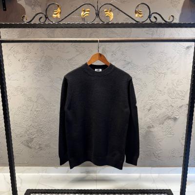 Moncler Siyah Logo Detaylı Yün Kazak