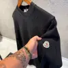 Moncler Siyah Logo Detaylı Yün Kazak