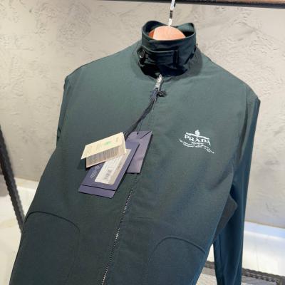 Prada Logo Detaylı Su Yeşili Ceket