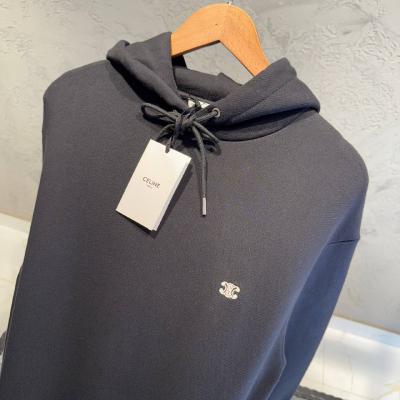 Celine Siyah Logo Detaylı Hoodie