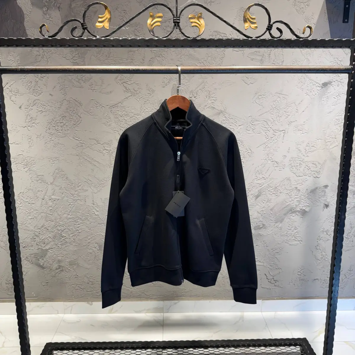 Prada Fermuarli Siyah Sweatshirt