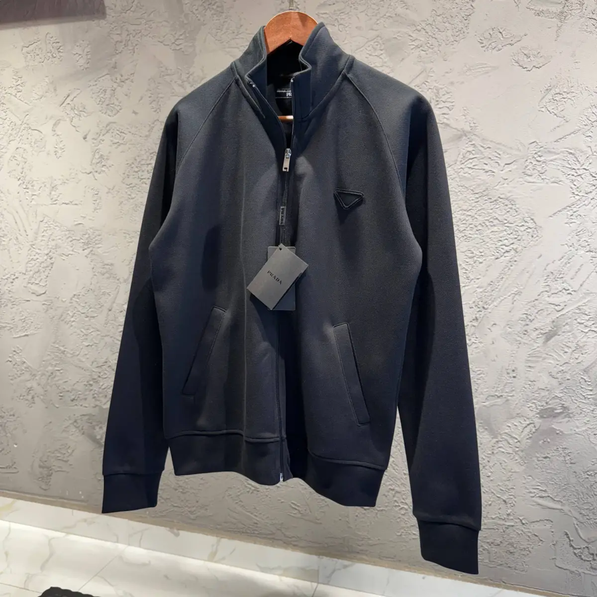 Prada Fermuarli Siyah Sweatshirt