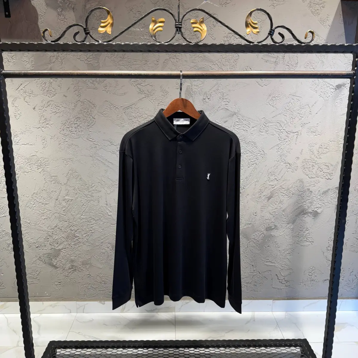 Saint Lauren Siyah Yakalı İthal Sweat