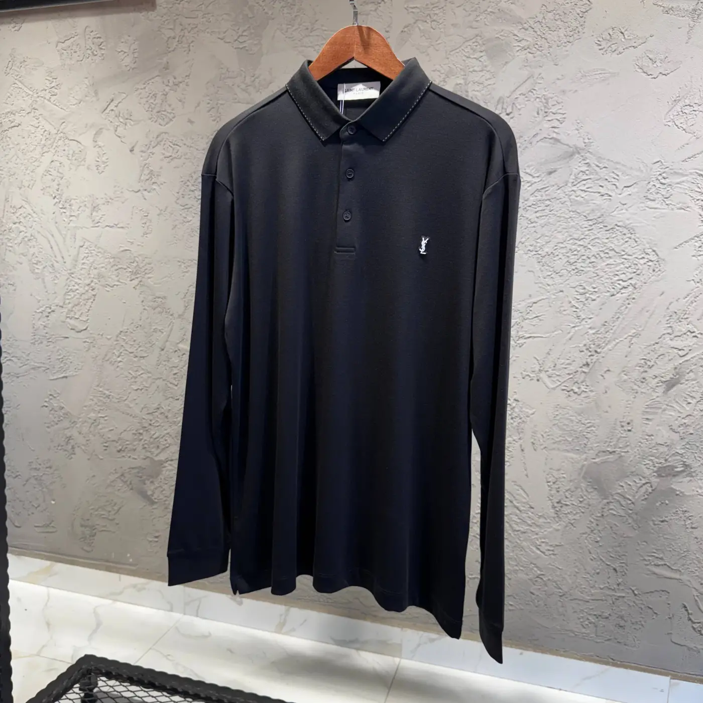 Saint Lauren Siyah Yakalı İthal Sweat