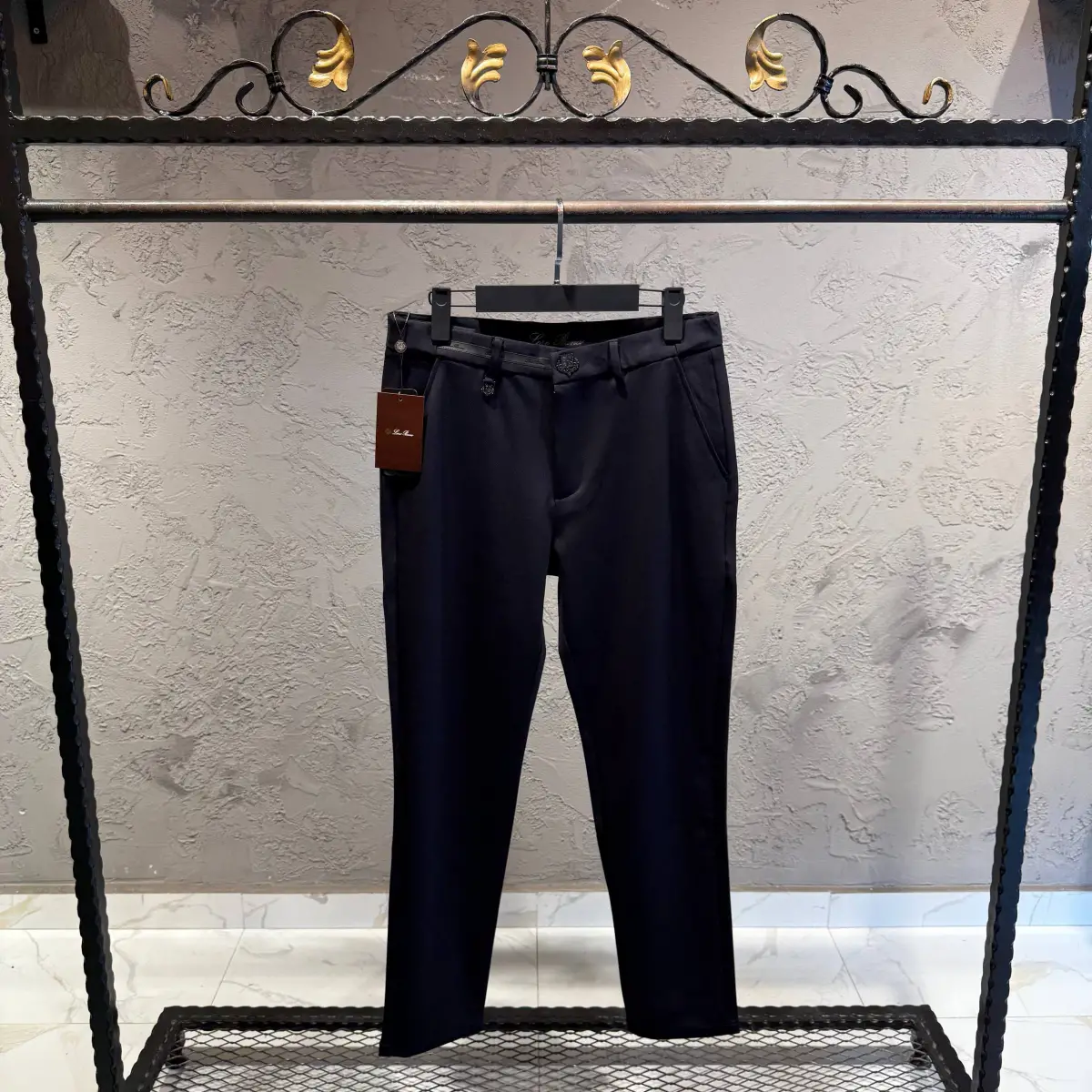 Loro Piana Siyah İthal Kalın Jogger