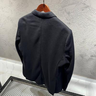Prada Kruvaze Logo Detaylı Ceket Kaban