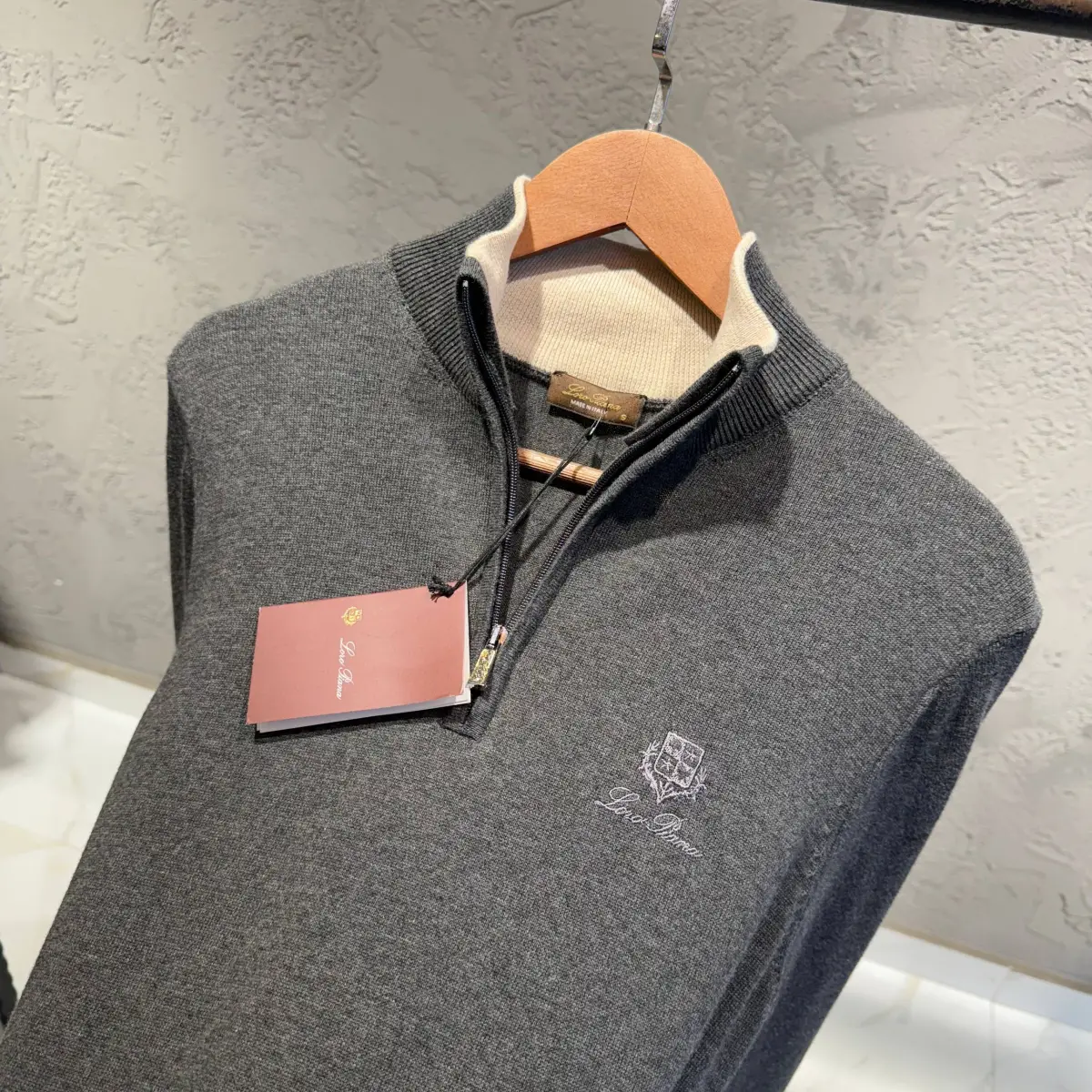 Loro Piana Gri Boğazlı Kazak