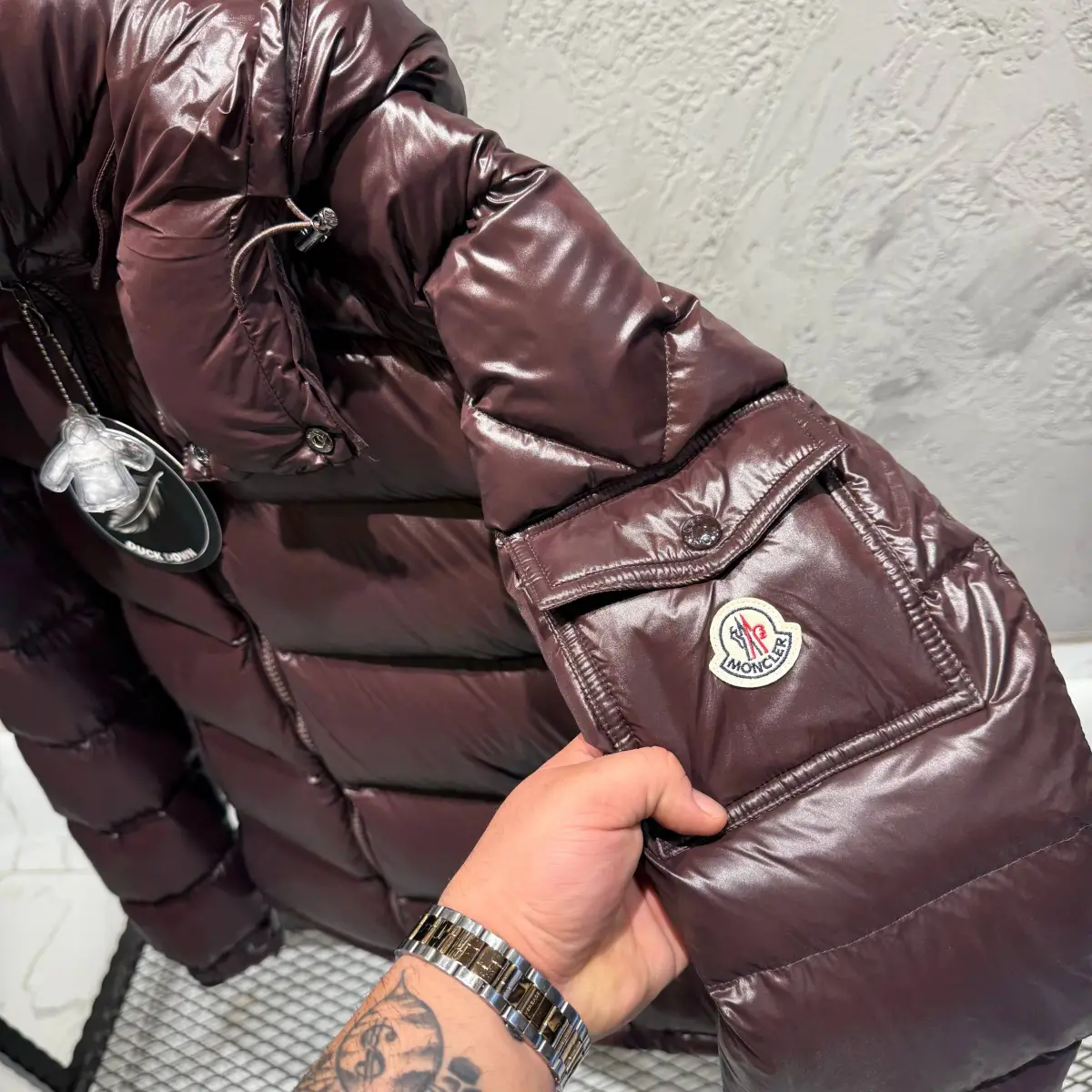 Moncler Bordo Şişme Mont