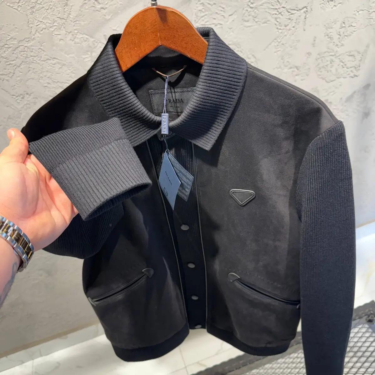 Prada Siyah İthal Çelik Örme