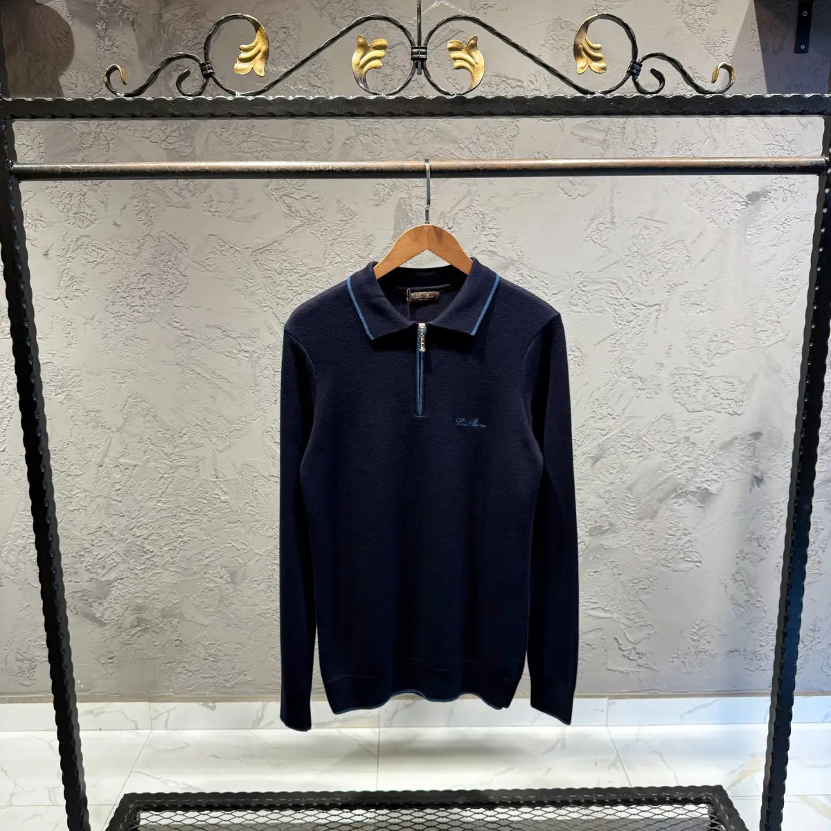 Loro Piana Lacivert İthal UzunKol Sweatshirt