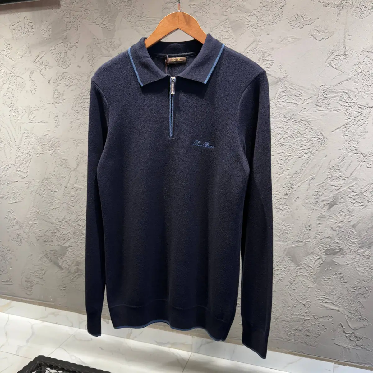 Loro Piana Lacivert İthal UzunKol Sweatshirt
