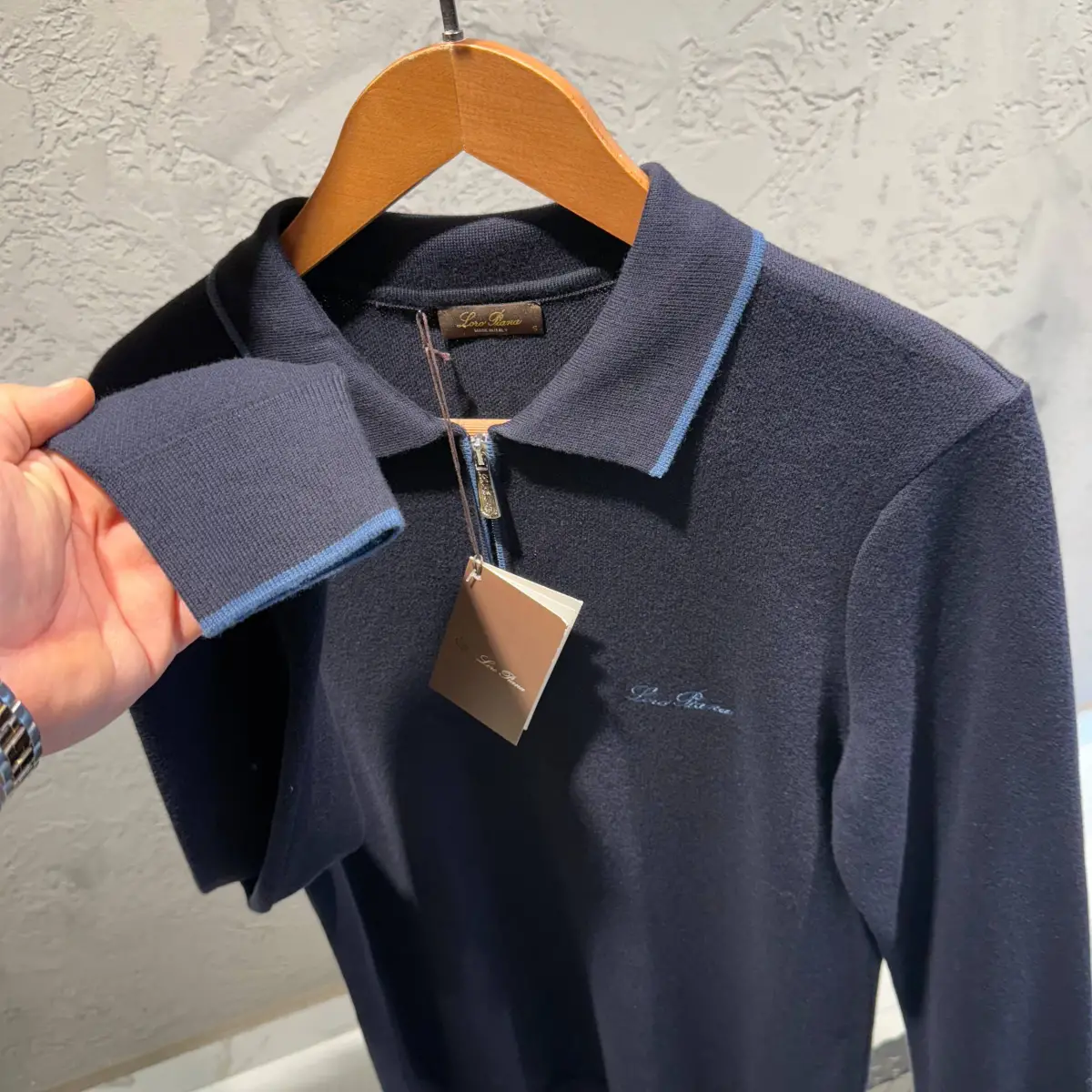Loro Piana Lacivert İthal UzunKol Sweatshirt