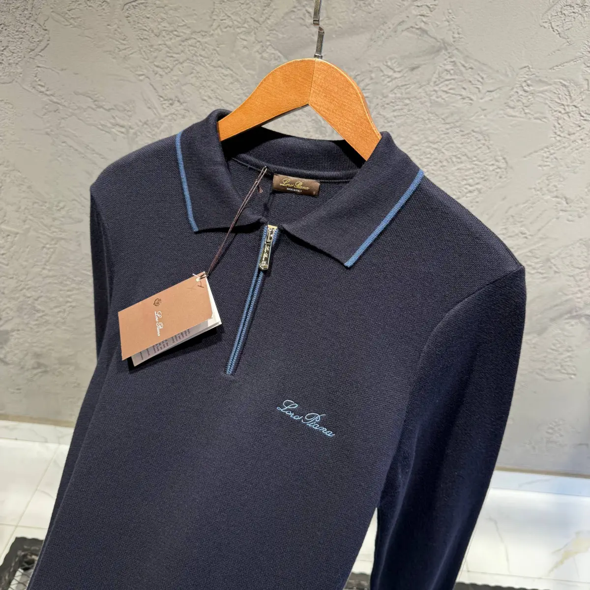 Loro Piana Lacivert İthal UzunKol Sweatshirt