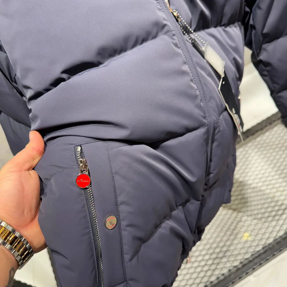 Kiton Lacivert Şişme Mont