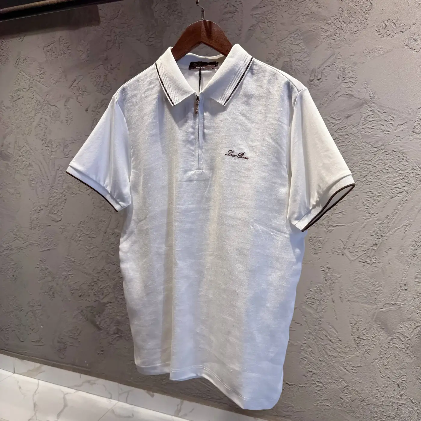 Loro Piana Keten Polo Yaka Tişört