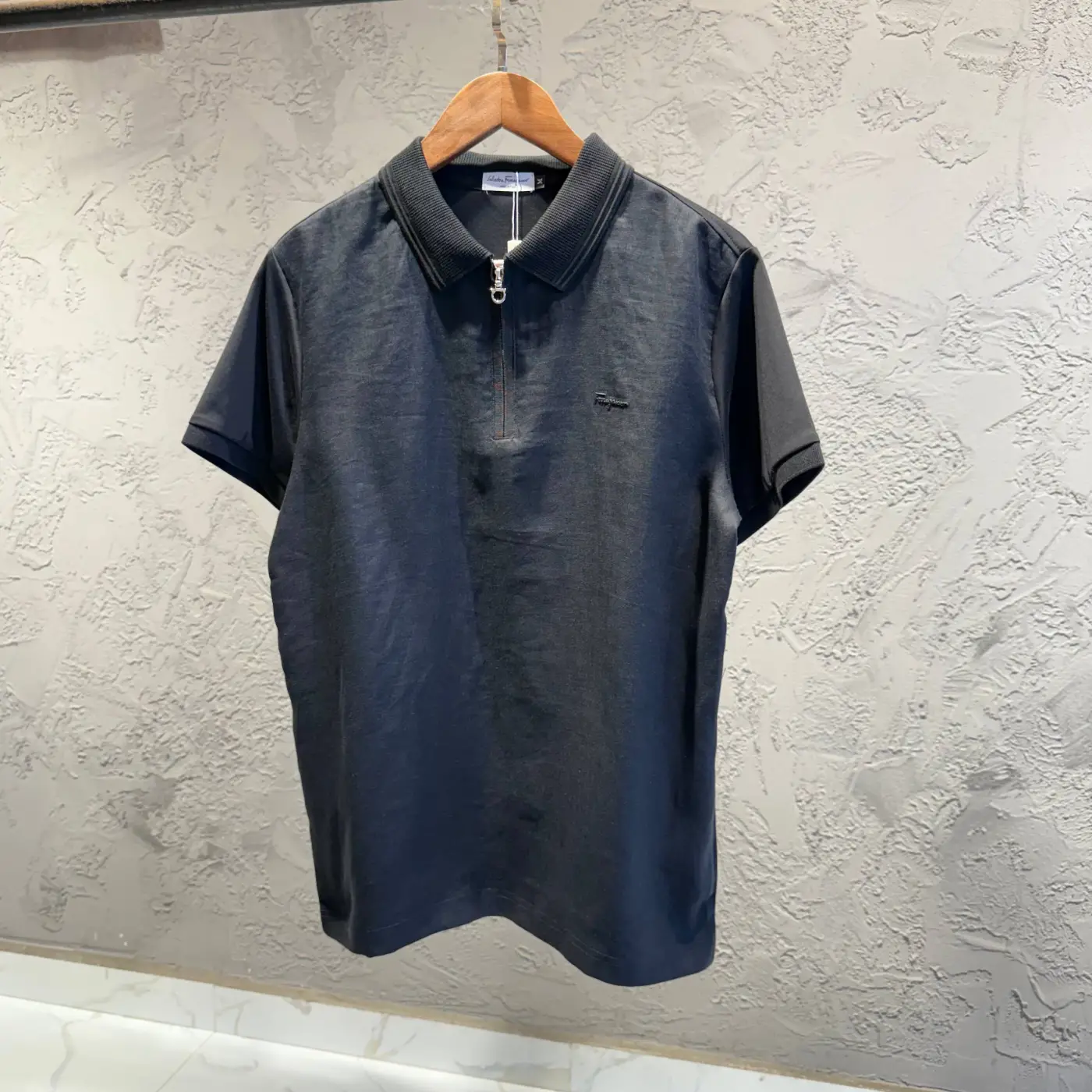 Ferragamo Keten Polo Yaka Tişört