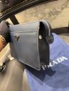 Prada Lacivert Deri Clutch
