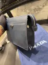 Prada Lacivert Deri Clutch