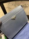 Prada Lacivert Deri Clutch