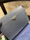 Prada Lacivert Deri Clutch