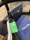 Prada Lacivert Deri Clutch