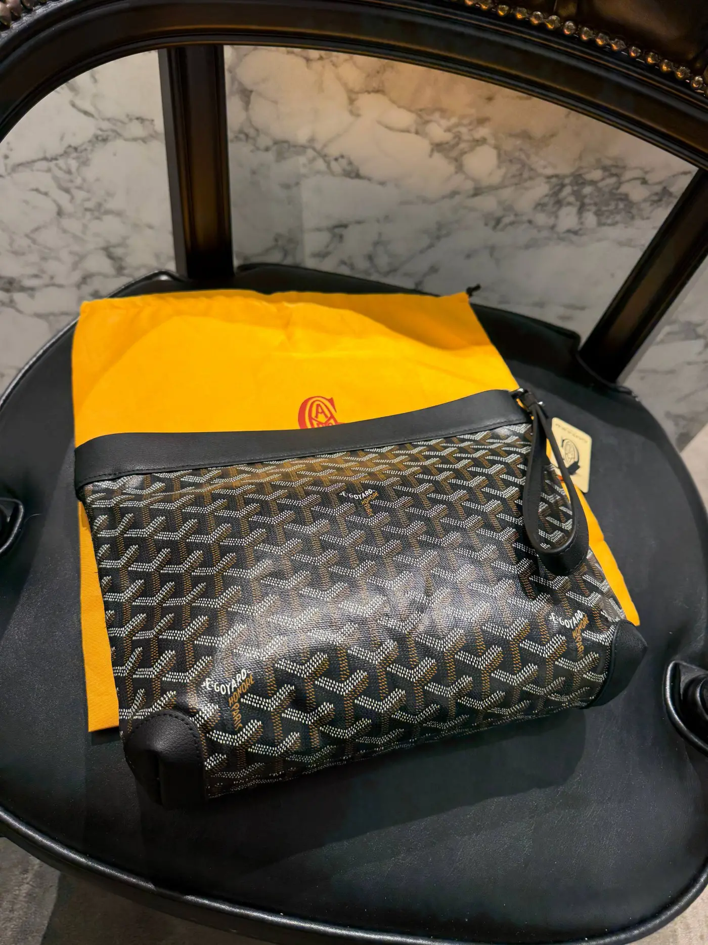 Goyard Siyah Desenli Clutch