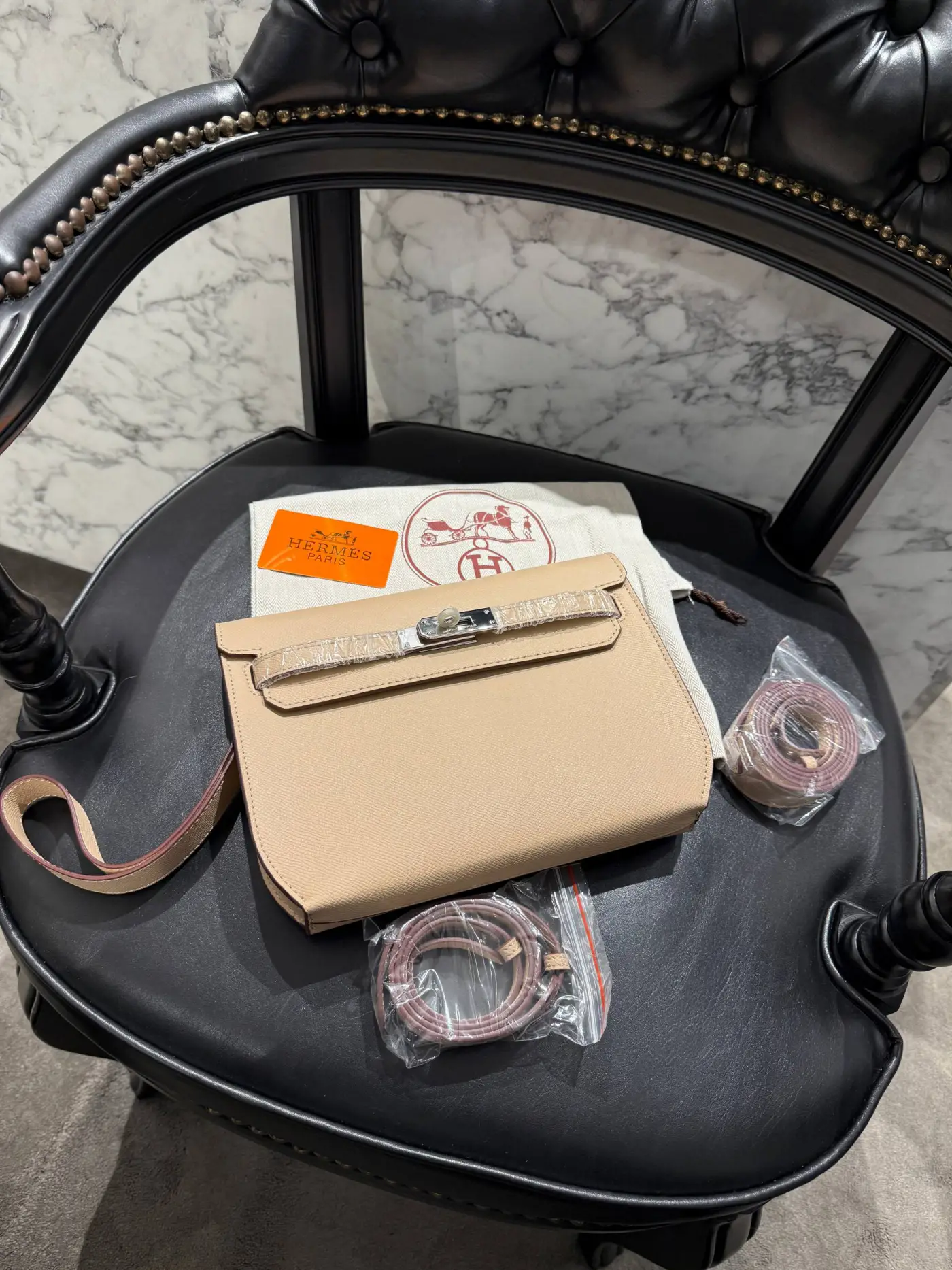 Hermes Deri Clutch 