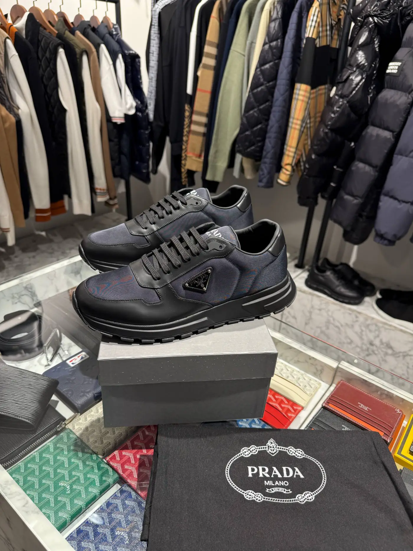 Prada Laciverr Deri Scuba Ayakkabi
