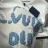 LOUIS VUITTON Beyaz Mavi Nakış Tişört