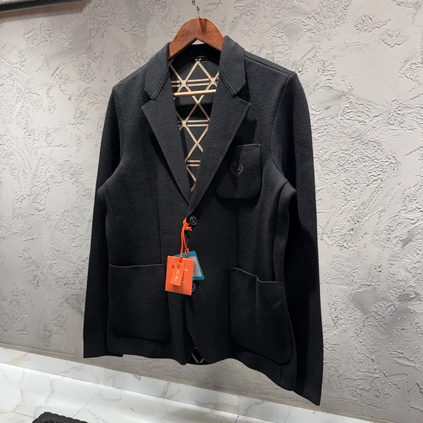 LORO PIANA Çelik Örme Blazzer Ceket