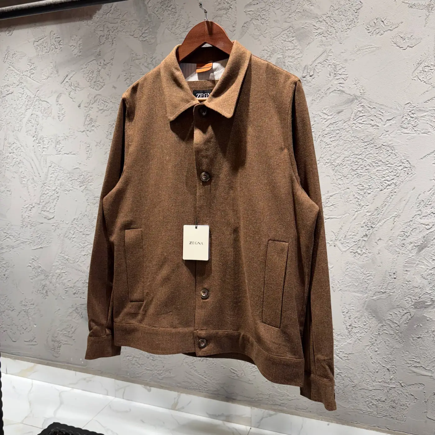 ZEGNA Kahverengi Keten Ceket