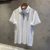 Ferragamo Beyaz Fermuarlı Polo Yaka Tişört