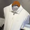 Ferragamo Beyaz Fermuarlı Polo Yaka Tişört