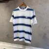 Prada Beyaz Mavi Desenli Triko Tişört