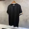 BURBERRY Siyah Kol Ekose Tişört