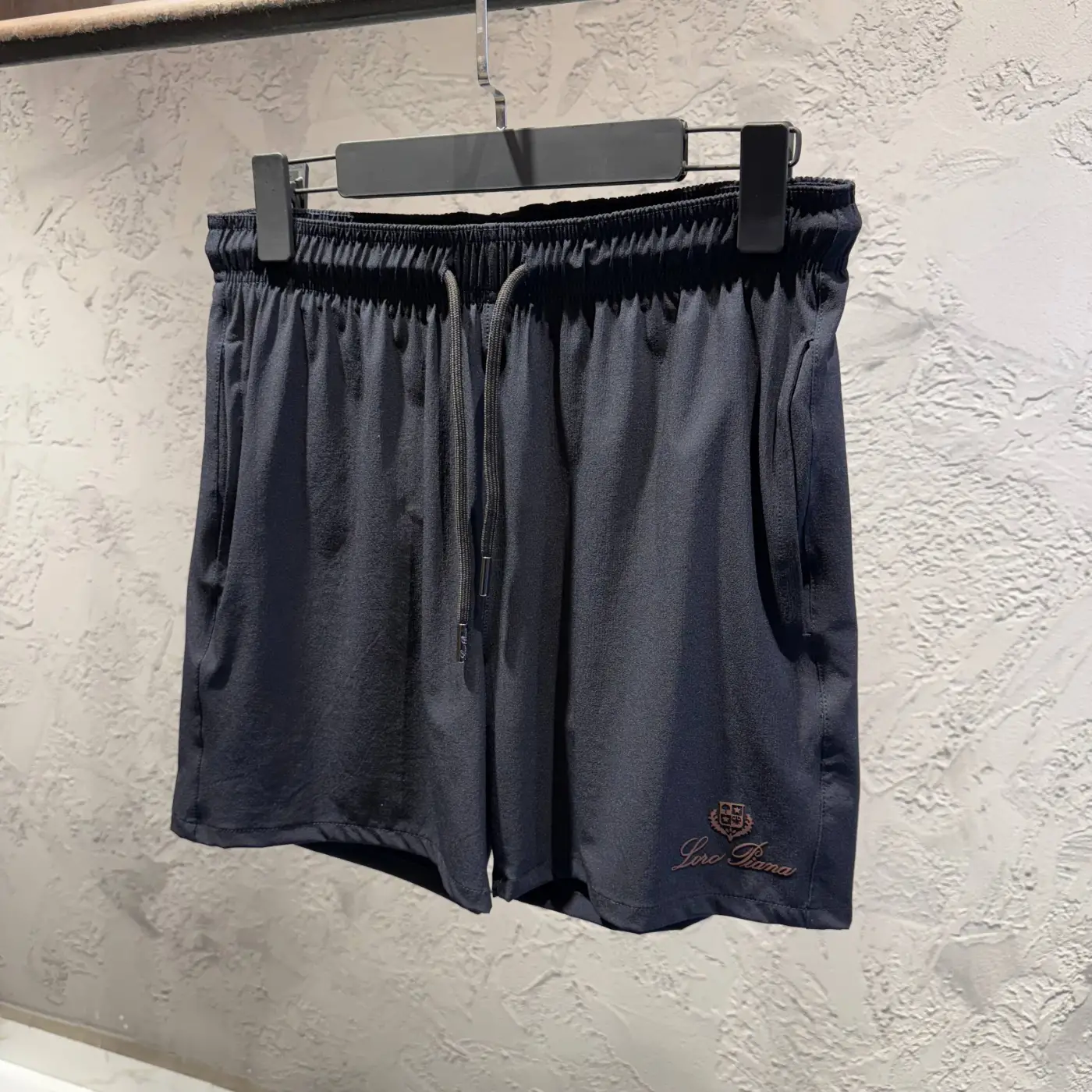 Loro Piana Siyah Likralı Deniz Şortu
