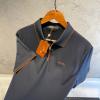 Loro Piana Lacivert Logo ve Şerit Detaylı Polo Tişört