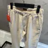 Loro Piana Krem Keten Geniş Jogger