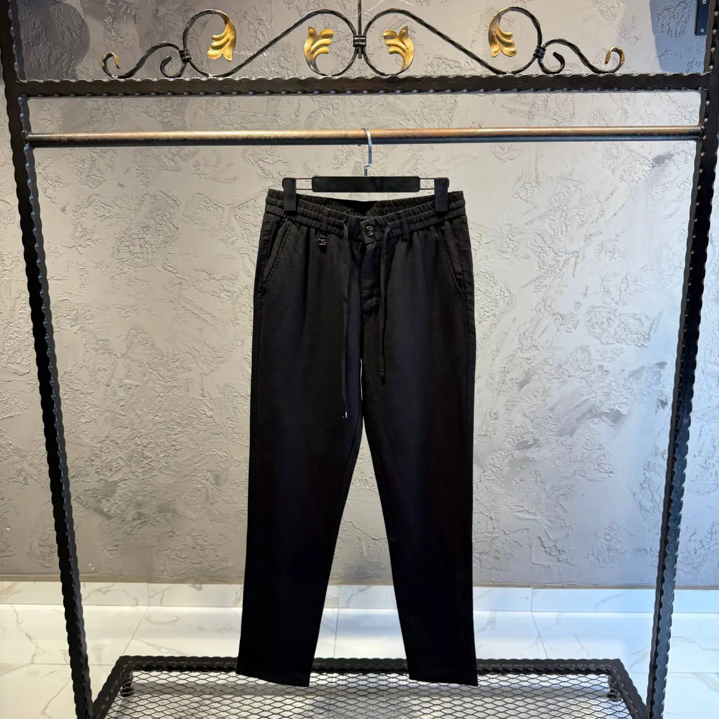 Dolce Gabbana Siyah Keten Jogger