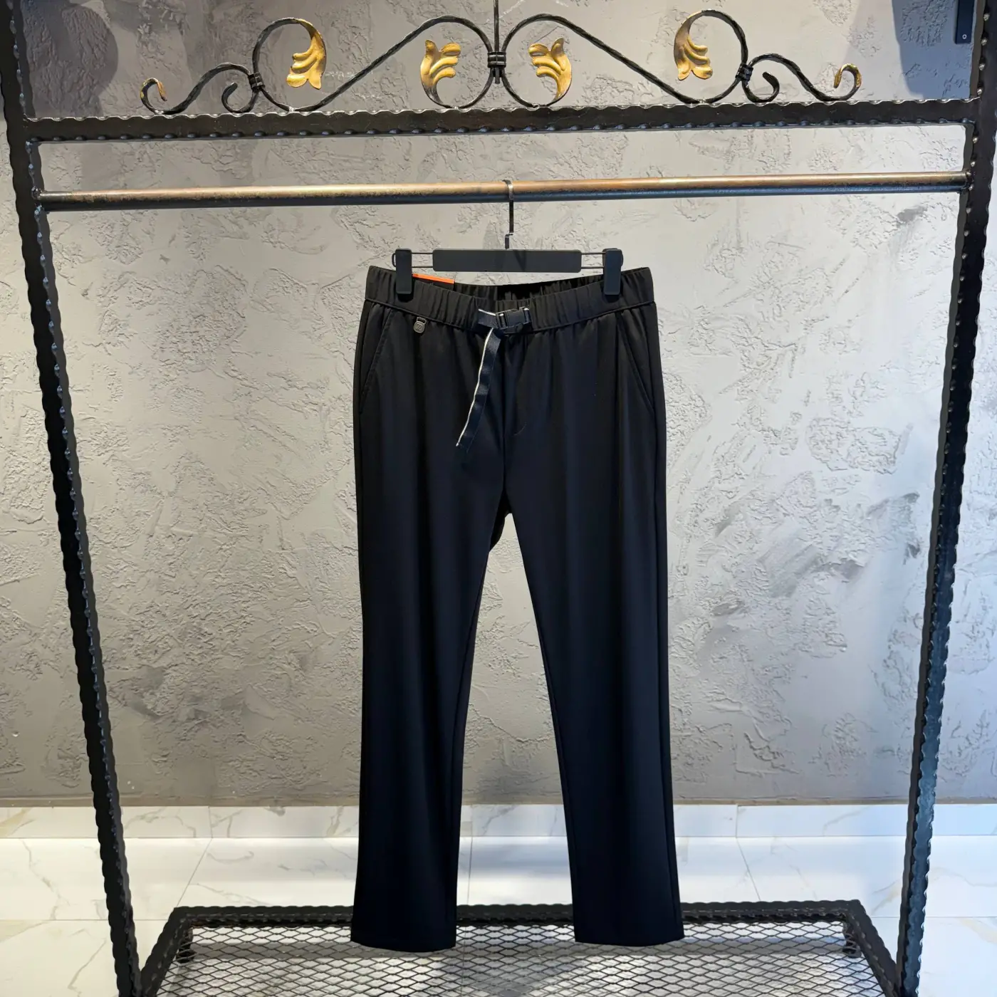 Zegna Kemerli Siyah Jogger