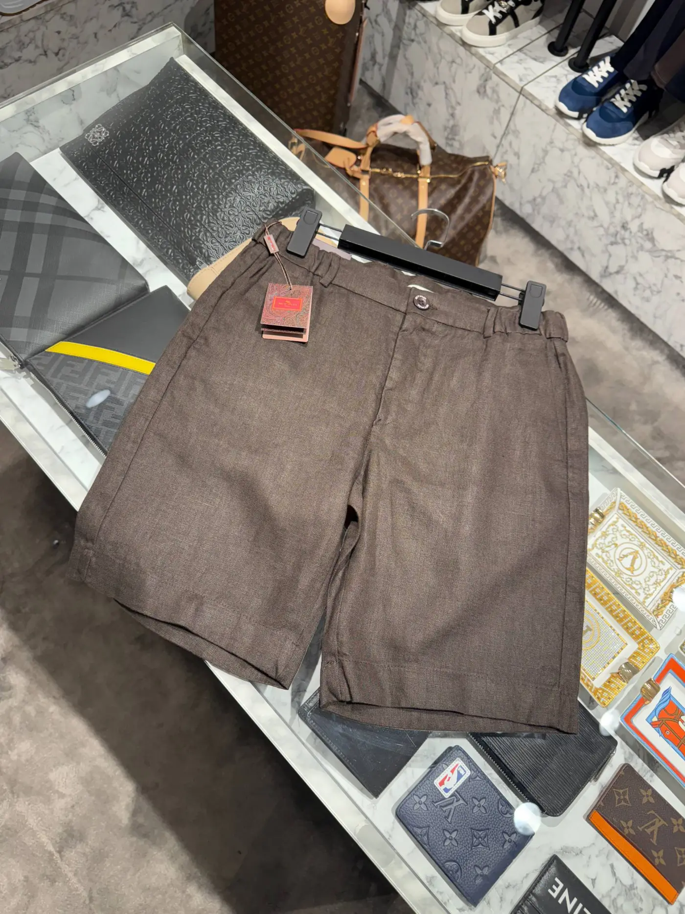 Etro Kahverengi Linen Şort