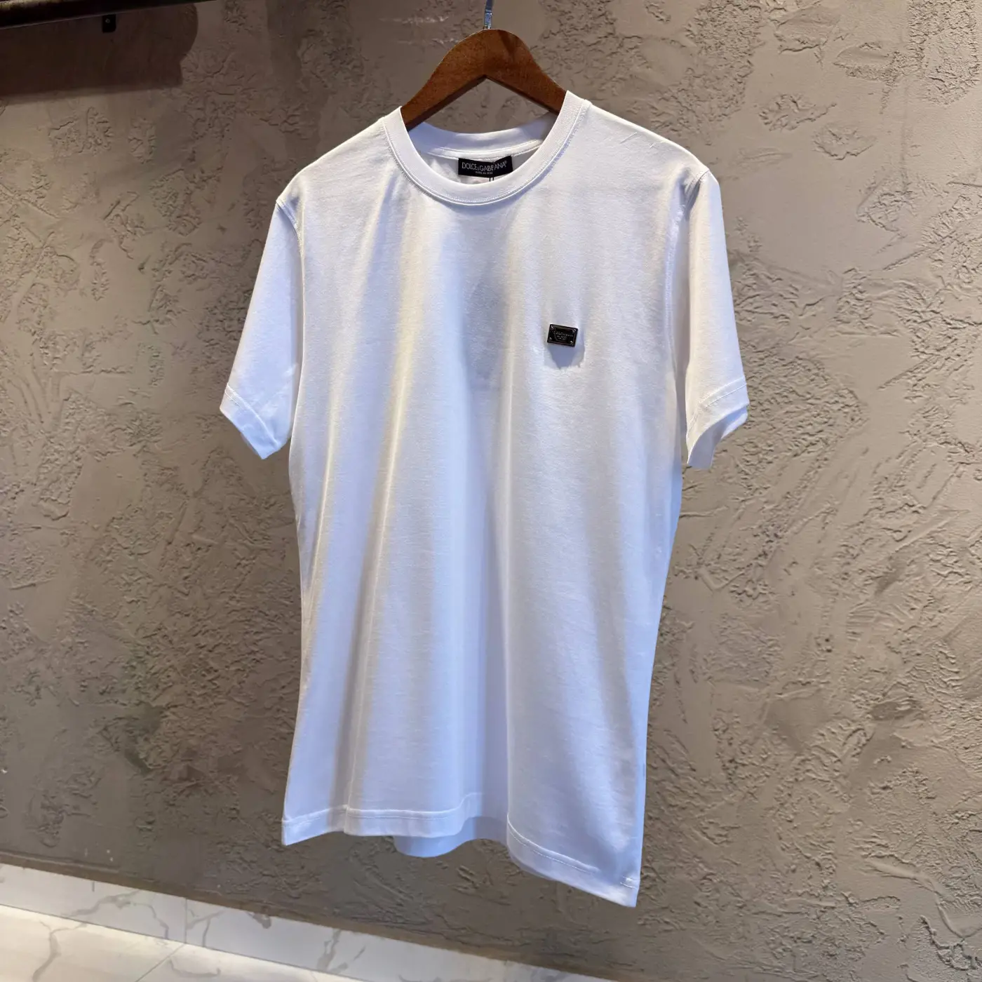 Dolce Gabbana Beyaz  Çelik Logo Tişört