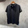 Zegna Keten Siyah Polo Yaka Tişört
